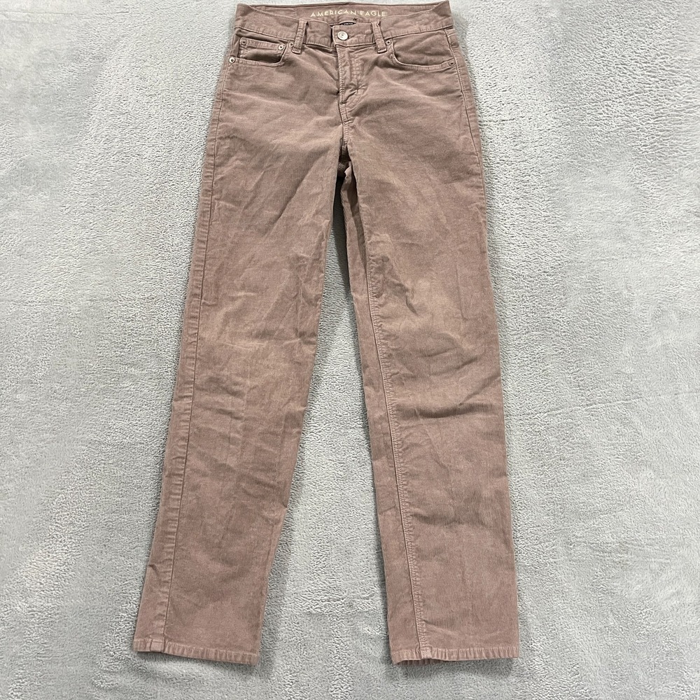American Eagle 90's Straight Pants Womens 0 Corduroy Western Festival Y2K